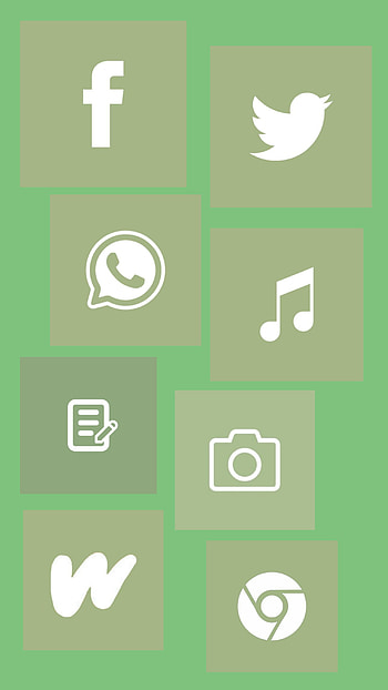 Green icons, aesthetic, verde HD phone wallpaper