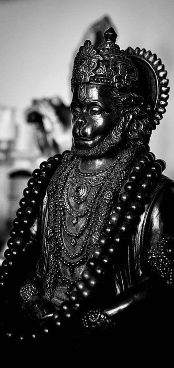 Hanuman ji idol, amoled, black, dark, princegupta, god, bajrang_bali, ram HD phone wallpaper
