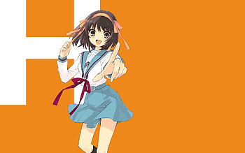 Melancholy of Haruhi Suzumiya, Suzumiya Haruhi no Yuutsu, Suzumiya Haruhi, Anime girls HD wallpaper