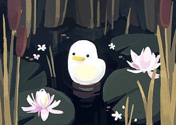 BENSON, reference, art, mcyt, beak, duck, floating, tubbo, dsmp, water HD wallpaper