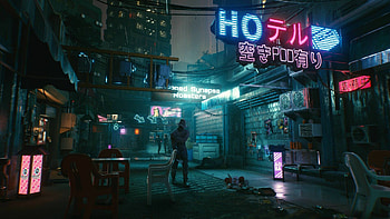 Cyberpunk 2077, Night city scenery, 2020 video game, High-definition HD wallpaper