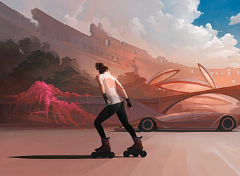 Artwork, skating, sport, urban HD wallpaper