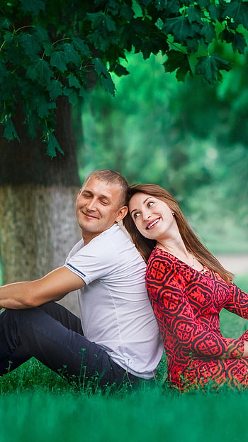 Love Story, Tree Background HD phone wallpaper