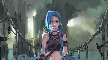 Jinx Arcane Sad , arcane, netflix, jinx-league-of-legends, tv-shows, league-of-legends, artstation HD wallpaper