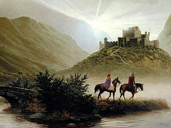 STRAIGHT BACK TO THE CASTLE, view, beautiful, castle, misty HD wallpaper
