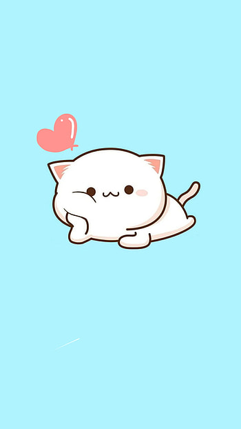 Kawaii kitten!, art, kitten, cute HD phone wallpaper