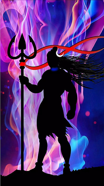 Mahakal Ke, Neon, Background, Mahadev, neon background HD phone wallpaper