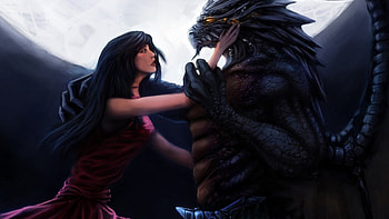Forever My Love, fantasy, beast, love, beauty HD wallpaper