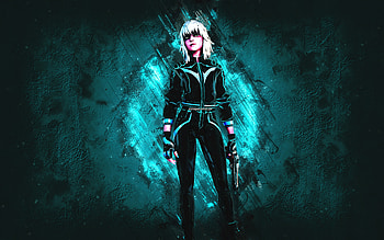 Fortnite Negative Harlowe Skin, Fortnite, main characters, blue stone background, Negative Harlowe, Fortnite skins, Negative Harlowe Skin, Negative Harlowe Fortnite, Fortnite characters HD wallpaper