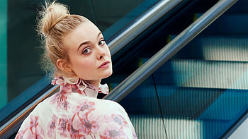 Elle Fanning, InStyle magazine hoot, laptop , Full HD wallpaper
