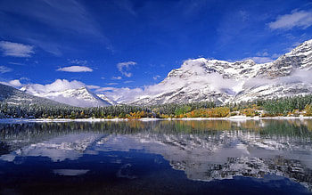 Nature, Sky, Mountains, Clouds, Lake, Ripples, Ripple HD wallpaper