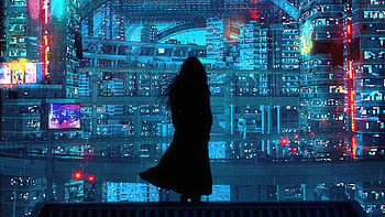 Cyber Dreams Or Alone, cyberpunk, scifi, artist, artwork, digital-art HD wallpaper
