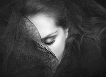A sorrow, black, , woman HD wallpaper