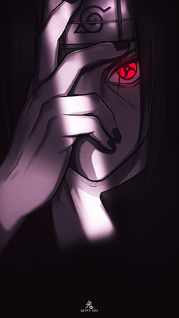 ITACHI イタチ, naruto, jaw, magenta, sharingan, art, uchiha, edit, konoha, anime, naruto shippuden HD phone wallpaper