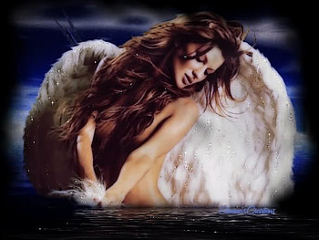 angel, fallen, sad, lonely, water HD wallpaper