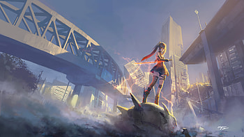 Punishing Gray Raven , punishing-gray-raven, anime-girl, anime, sword, artist, artwork, digital-art, artstation HD wallpaper