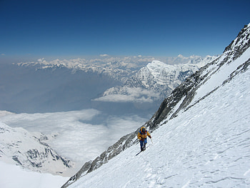 Nature, Mountains, Snow, Skier HD wallpaper