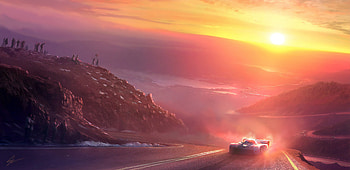 Racing In The Mountains , racing, artist, artwork, digital-art, deviantart HD wallpaper