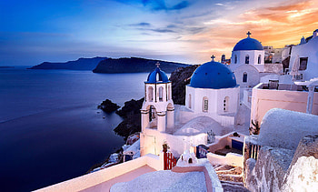 Greek island beauty, Breathtaking , Santorini , Greece travel HD wallpaper