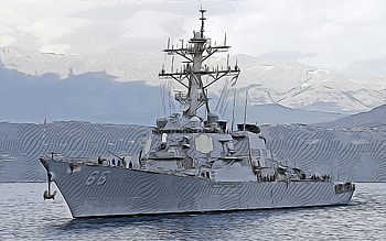 USS Gonzalez, , vector art, DDG-66, destroyer, United States Navy, US army, abstract ships, battleship, US Navy, Arleigh Burke-class, USS Gonzalez DDG-66 HD wallpaper