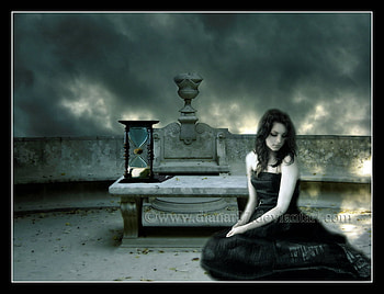 Last Chance-Deviant Art, girl, abstract, deviant art, black and white HD wallpaper