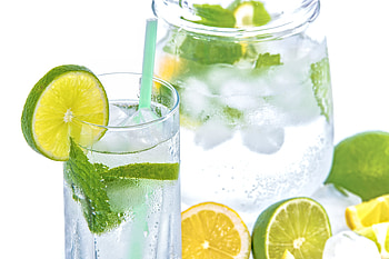 Water, Food, Lime, Lemon, Mint, Decanter, Carafe HD wallpaper