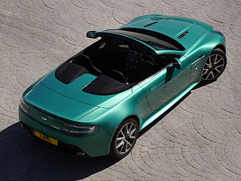 Aston Martin, Cars, View From Above, Style, Cabriolet, 2011, V8, Vantage, Emerald HD wallpaper