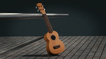 Guitar, 3D, Musical Instrument, Space HD wallpaper
