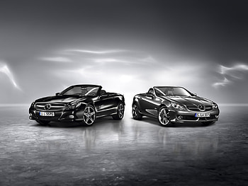 Mercedes Benz SL Night Edition And SLK Grand Edition Roadsters, roadsters, auto, mercedes benz, cars HD wallpaper