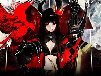 Black Gold Saw, Bird, Red Eyes, Red, Anime, Black Hair, Cute, Black Rock Shooter, Girl, Dark, Long Hair, Wepon HD wallpaper