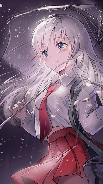 Radiant Anime Girl: Serene Rain, Anime, girl, anime girl HD phone wallpaper