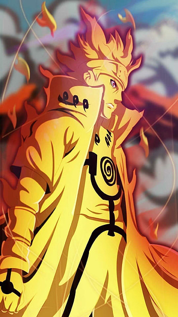 Nine-Tails Chakra Mode, Naruto HD phone wallpaper