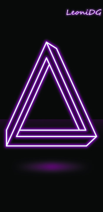 triangulo neon rosa, Abstract, triangle HD phone wallpaper