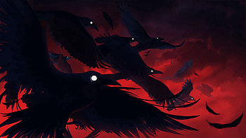 Birds, Art, Crows HD wallpaper