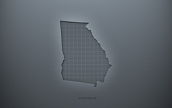 Georgia map, gray creative background, Georgia, USA, gray paper texture, American states, Georgia map silhouette, map of Georgia, gray background, Georgia 3d map HD wallpaper