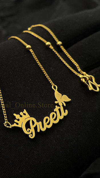P Name, Preeti Name, Gold Locket HD phone wallpaper