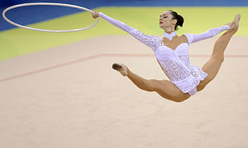 Ganna Rizatdinova beauty, rhythmic gymnastics , Impressive performance, Captivating HD wallpaper