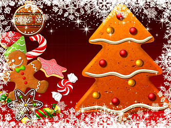 Merry Christmas, Winter, Gingerbread, Christmas HD wallpaper