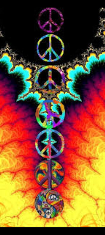 Peace totem, psychedelic, sign, hippie HD phone wallpaper