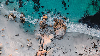 Aerial, Sea, , Beach, Water HD wallpaper