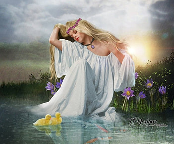 Light Summer Rain, lady, abstract, fantasy, art HD wallpaper