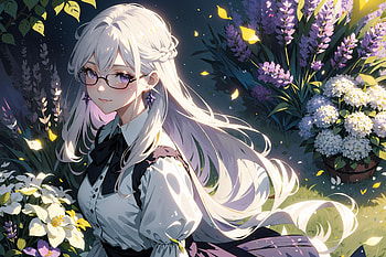Radiant Anime Elegance: of Serene Beauty in Bloom, Anime HD wallpaper