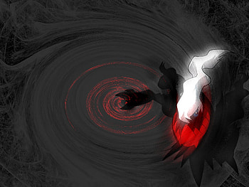Darkrai, darkness, black, red HD wallpaper