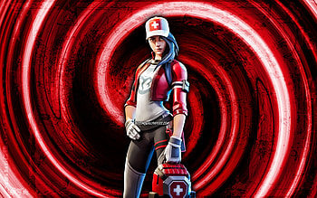 Remedy, red grunge background, Fortnite, vortex, Fortnite characters, Remedy Skin, Fortnite Battle Royale, Remedy Fortnite HD wallpaper