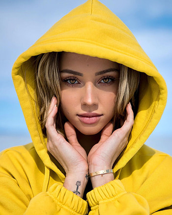 Charly Jordan, eye, lip, yellow HD phone wallpaper