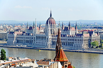 Cities, Houses, Sky, Clouds, City, Hungary HD wallpaper