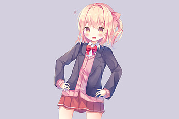 Curious, anime girl, cute, original HD wallpaper
