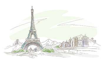 Landscape, Eiffel Tower HD wallpaper