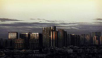 Cities, Sky, Architecture, City, Building, Skyscrapers, Evening HD wallpaper