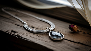 Elegant Silver Necklace Ultra, necklace, pendant, jewelry, silver, stone HD wallpaper